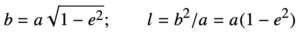 formule per semiasse minore e semilato retto